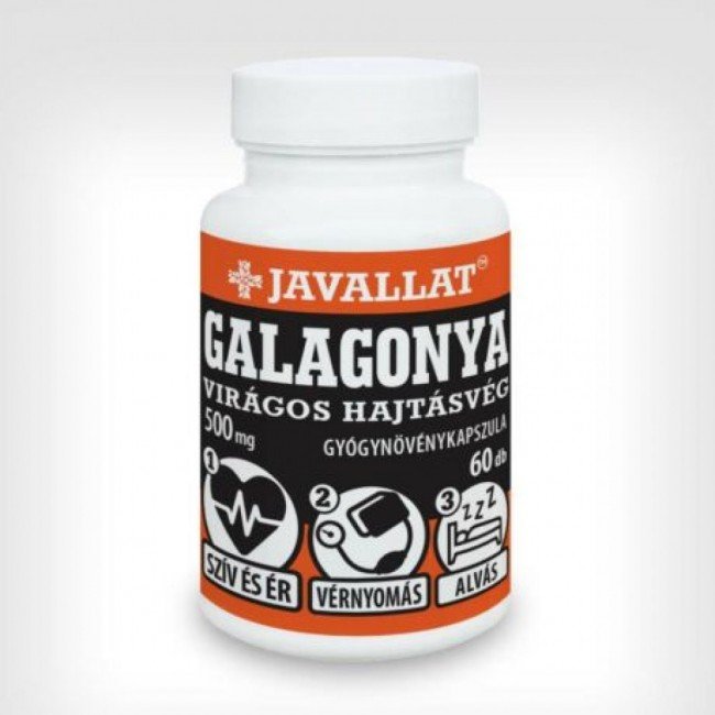 Javallat galagonya virágos hajtásvég kapszula 60db