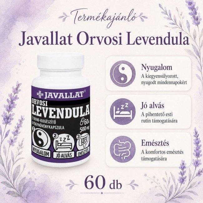 Javallat levendula olaj kapszula 60db Javallat levendula olaj kapszula 60db