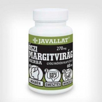 Javallat Őszi margitvirág gyömbérrel és kasszia fahéjjal kapszula 60db
