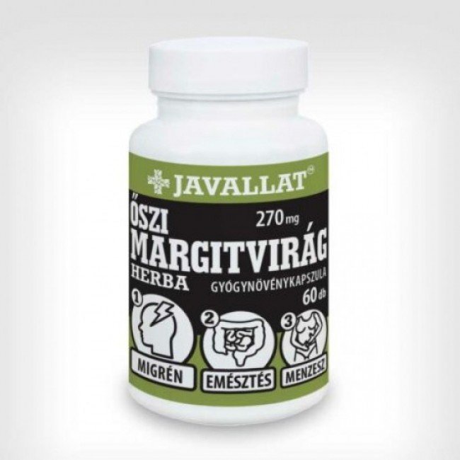 Javallat Őszi margitvirág gyömbérrel és kasszia fahéjjal kapszula 60db