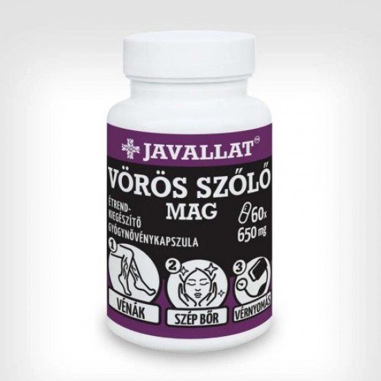 Javallat vörös szőlőmag kapszula 60db Javallat vörös szőlőmag kapszula 60db