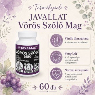 Javallat vörös szőlőmag kapszula 60db