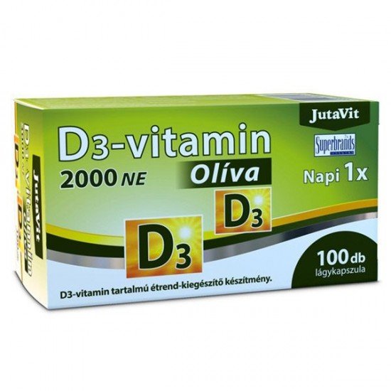 Jutavit d3-vitamin 2000ne oliva lágykapszula 100db