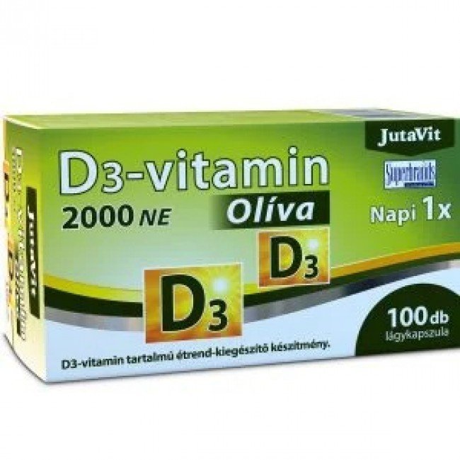 JutaVit D3-vitamin 2000NE Oliva lágykapszula 100db