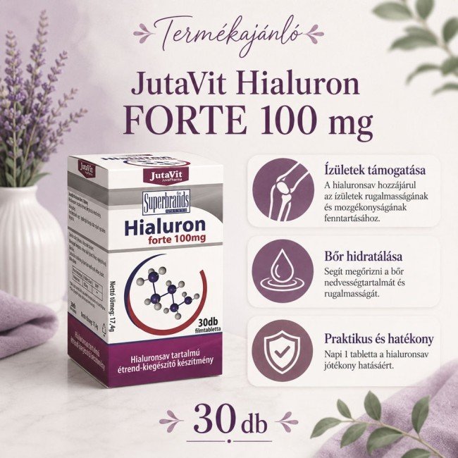 Jutavit hialuron forte 100mg tabletta 30db Jutavit hialuron forte 100mg tabletta 30db