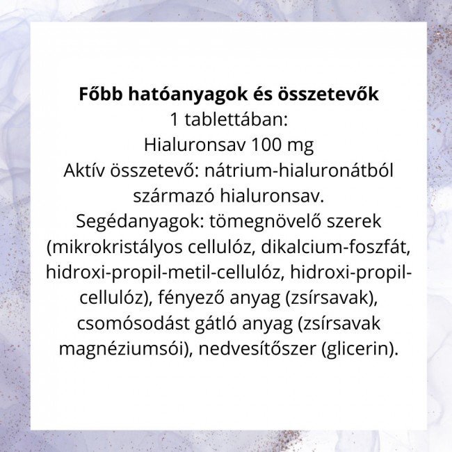 Jutavit hialuron forte 100mg tabletta 30db Jutavit hialuron forte 100mg tabletta 30db