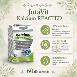 JutaVit Kalcium biszglicinát+D3+K2+K1 60db