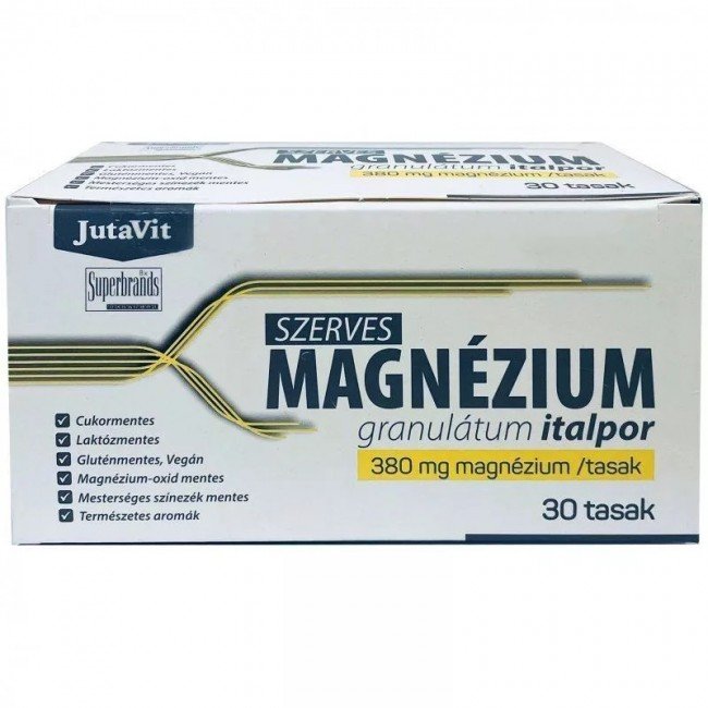 Jutavit szerves magnézium granulátum italpor 380mg/tasak 30db Jutavit szerves magnézium granulátum italpor 380mg/tasak 30db