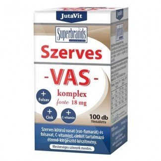 Jutavit szerves vas komplex forte 18 mg 100db