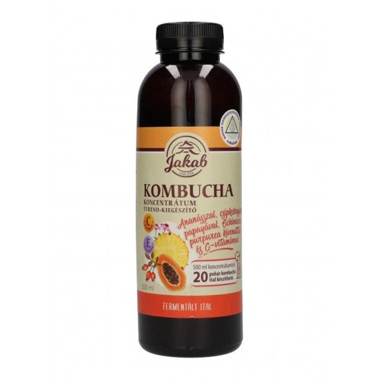 Kombucha tea koncentrátum ananásszal, csipkebogyóval, papayával, echinacea purpurea kivonattal és c-vitaminnal 500ml