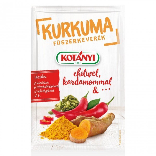 Kotányi kurkuma chili-kardamom fűszerkeverék 25g