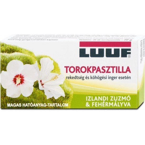 Luuf torokpasztilla izlandi zuzmóval 20db