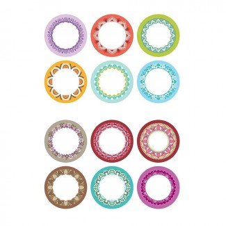 Ellemental üres címkék, 5.5 cm, 12 darabos csomagban 12db