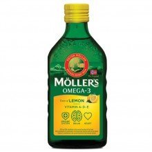 Möllers omega-3 halolaj étrend-kiegészítő a, d és e-vitaminnal, citrom ízesítéssel 250ml