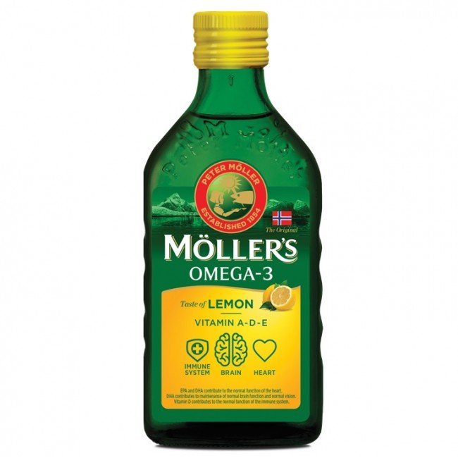 Möllers omega-3 halolaj étrend-kiegészítő a, d és e-vitaminnal, citrom ízesítéssel 250ml Möllers omega-3 halolaj étrend-kiegészítő a, d és e-vitaminnal, citrom ízesítéssel 250ml