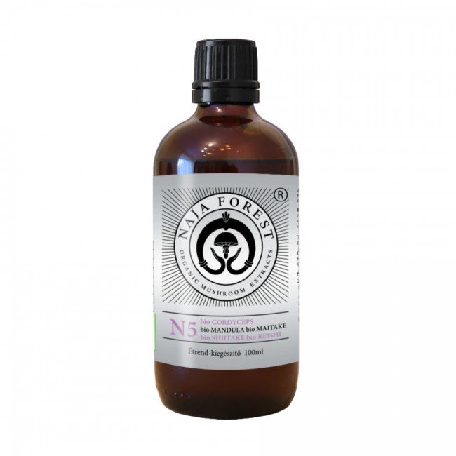 Naja forest N5 bio cordyceps, bio mandula, bio maitake, bio shiitake, bio reishi étrendkiegészítő 100ml