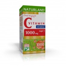 Naturland c-Vitamin tabletta 1000mg 40db