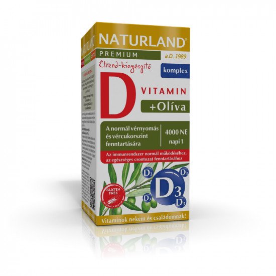 Naturland d-vitamin+ olíva kapszula 60db