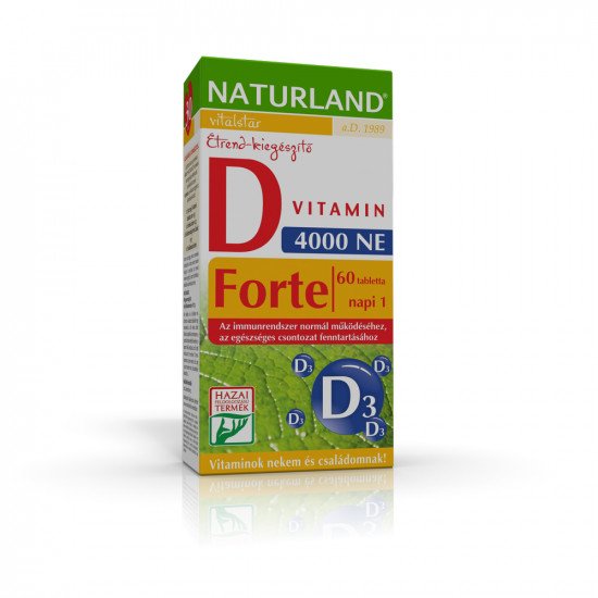 Naturland d-Vitamin tabletta forte 60 db