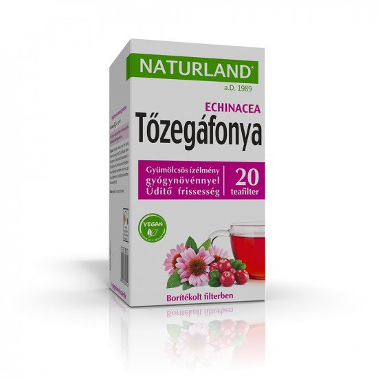 Naturland gyümölcstea tőzegáfonya-Echinacea 20 filter Naturland gyümölcstea tőzegáfonya-Echinacea 20 filter
