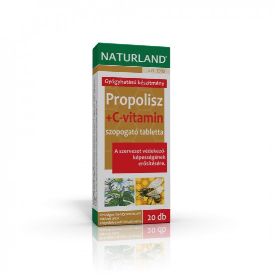 Naturland propolisz+C-Vitamin tabletta 20db