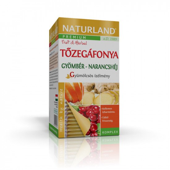 Naturland tea tőzegáfonya-gyömbér-narancshéj 20filter