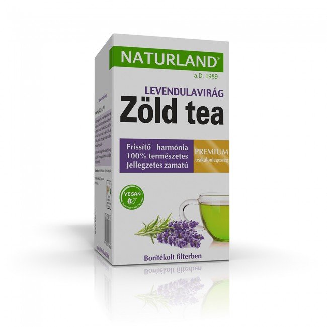 Naturland zöldtea levendulavirággal 20filter Naturland zöldtea levendulavirággal 20filter