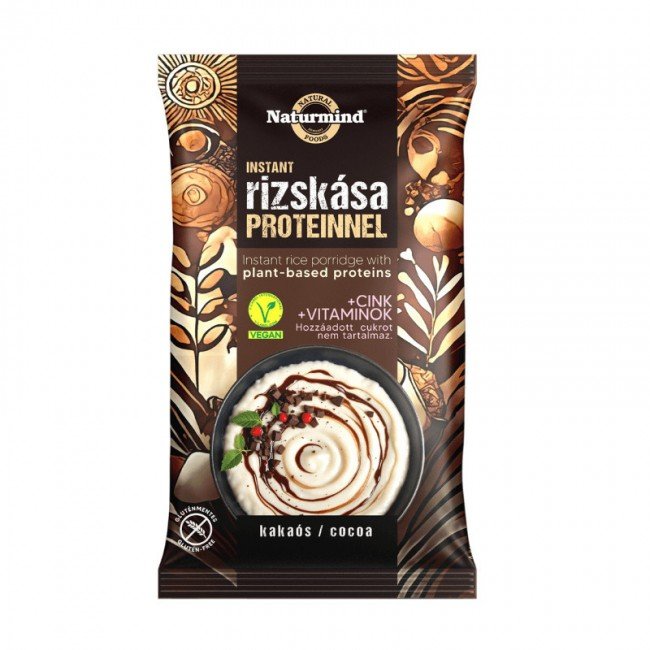 Naturmind instant rizskása proteinnel kakaós 44g