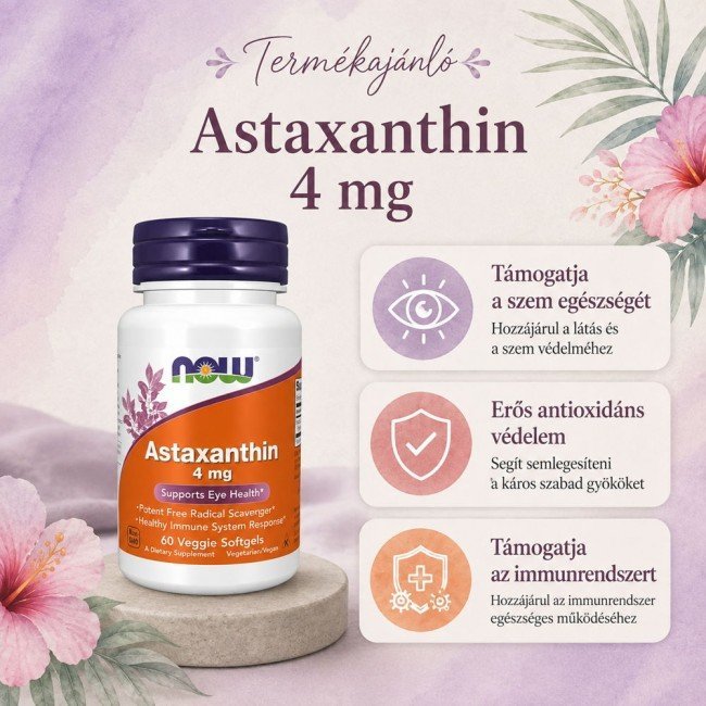 Now astaxanthin kapszula 60db Now astaxanthin kapszula 60db