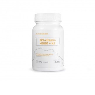 Nutri Nature D3 vitamin + K2 tabletta 100db