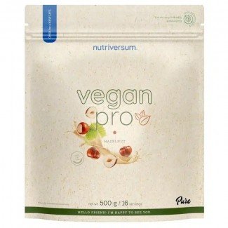 Nutriversum Vegan pro Mogyoró izű Fehérje por 500g