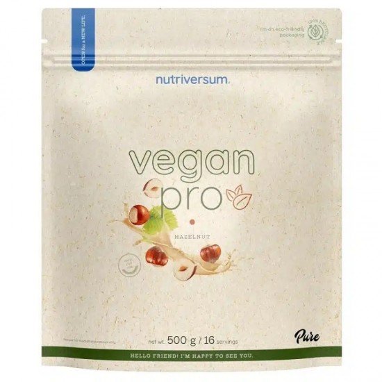 Nutriversum Vegan pro Mogyoró izű Fehérje por 500g