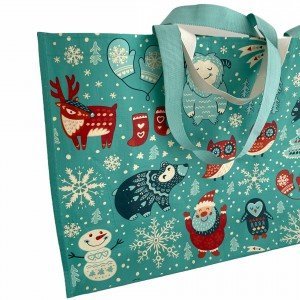 Ökotáska karácsonyi állatok és jeti - óriás 1db 
