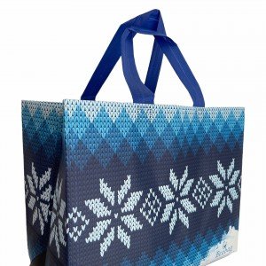 Ökotáska karácsonyi kötött hópihe - közepes 1db