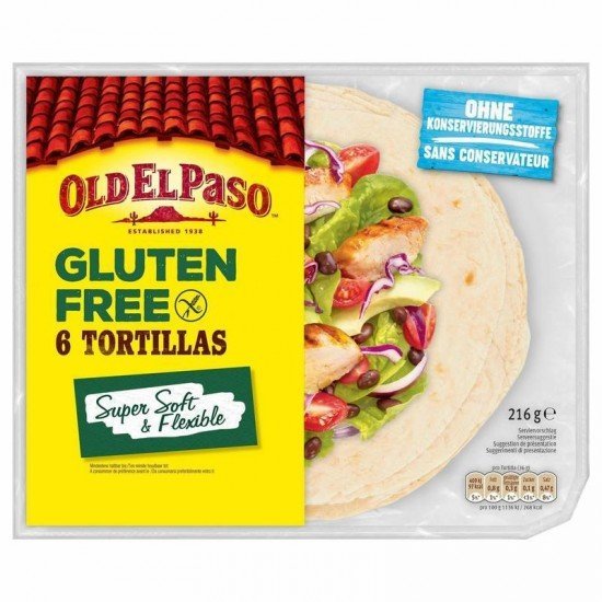 Old elpaso tortilla 6 lap 216g