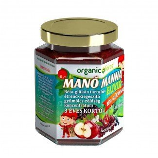 Organic force mini manó manna elixír béta-glükán tartalmú gyümölcs-zöldség koncentrátum gyerekeknek 1 éves kortól 210g Organic force mini manó manna elixír béta-glükán tartalmú gyümölcs-zöldség koncentrátum gyerekeknek 1 éves kortól 210g