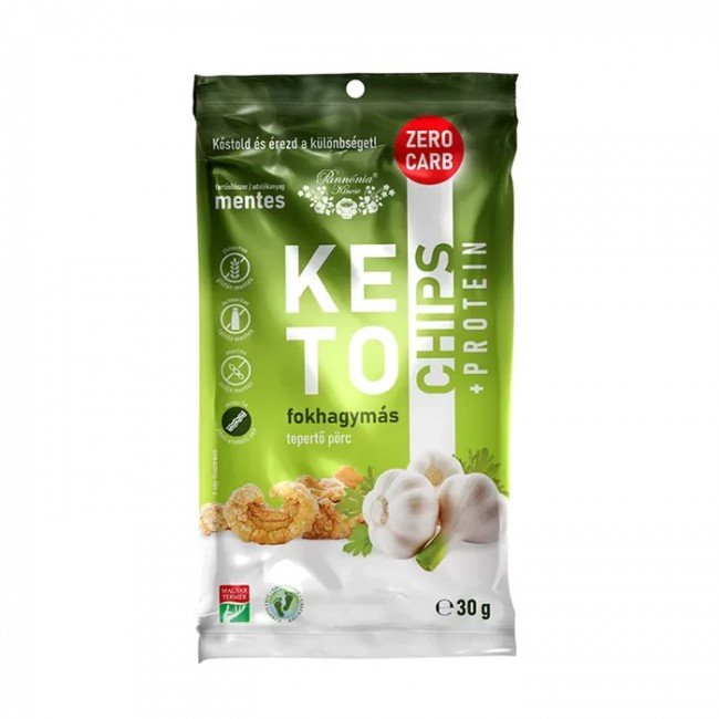 Pannónia keto chips pikáns fokhagymás 30g