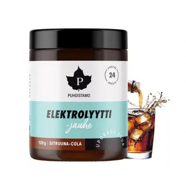 Puhdistamo natúr elektrolit citrom-kóla ízű italpor 120g