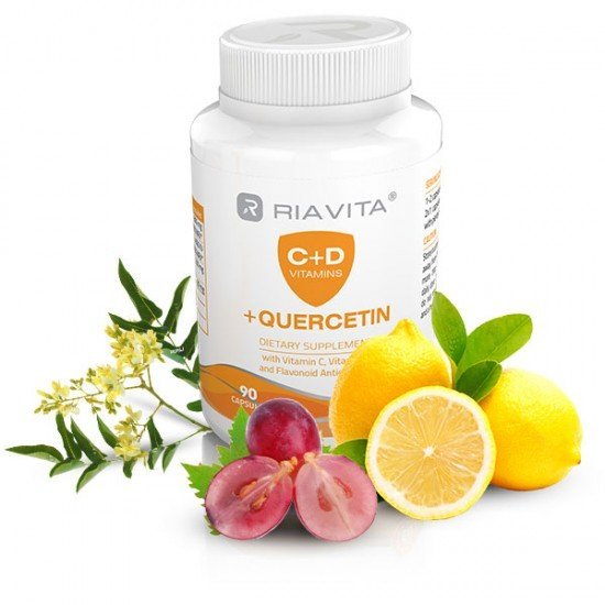 Riavita c+d vitamin quercetinnel kapszula 90db