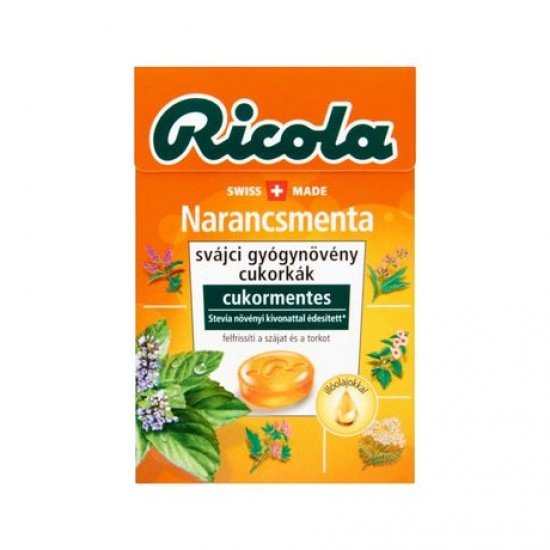 Ricola cukor gyömbér-narancsmenta 40g