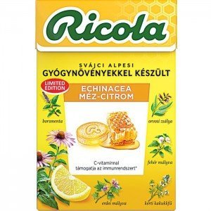 Ricola cukorka echinacea és méz 40g Ricola cukorka echinacea és méz 40g
