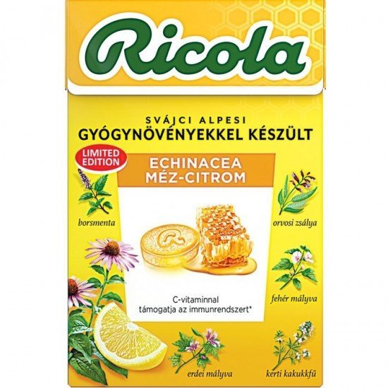 Ricola cukorka echinacea és méz 40g