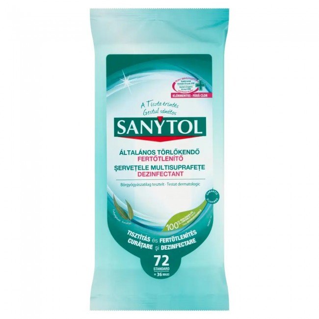 Sanytol fertőtlenítő törlőkendő 36db