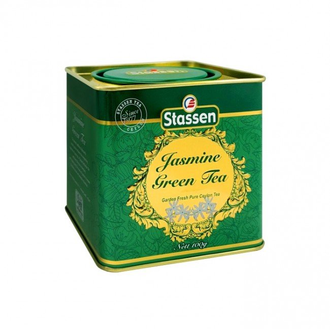 Stassen zöld tea jázmin fémdobozos 100g