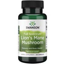 Swanson Lion's Mane Mushroom 500mg kapszula 60db