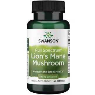 Swanson Lion's Mane Mushroom 500mg kapszula 60db