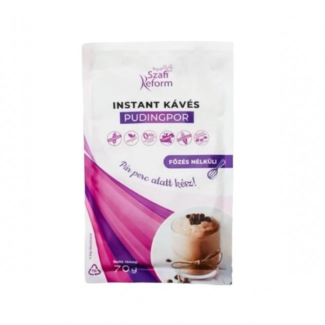 Szafi free instant pudingpor kávés 70g