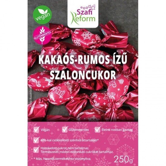 Szafi rerformszaloncukor kakaó-rum 250g