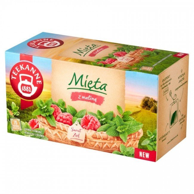 Teekanne peppermint málna ízű filteres tea 20filter