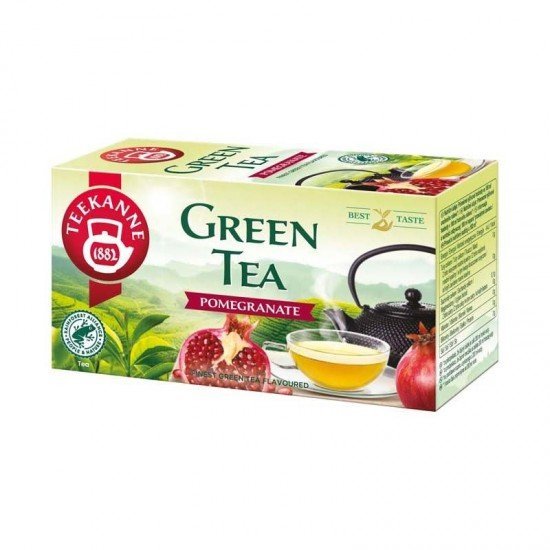Teekanne zöld tea gránátalmás 20filter